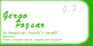 gergo pozsar business card